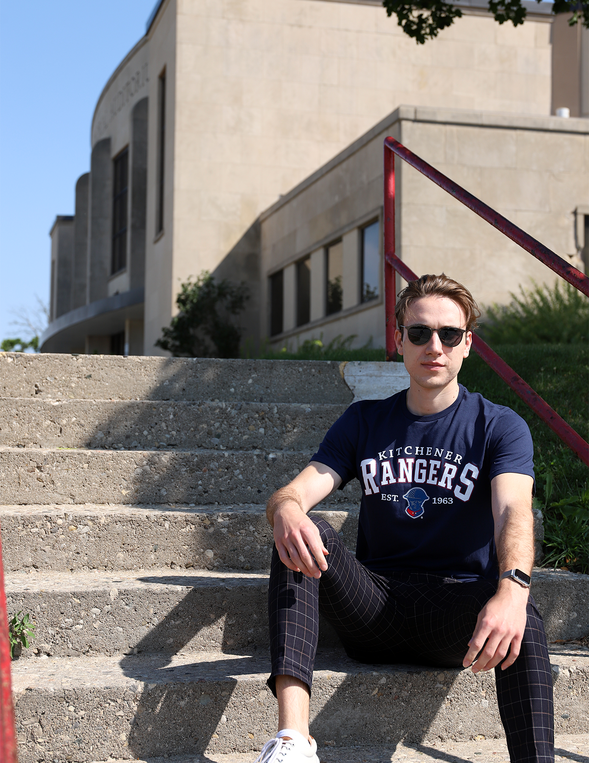 Third Logo Navy Tee - Rangers Authentics