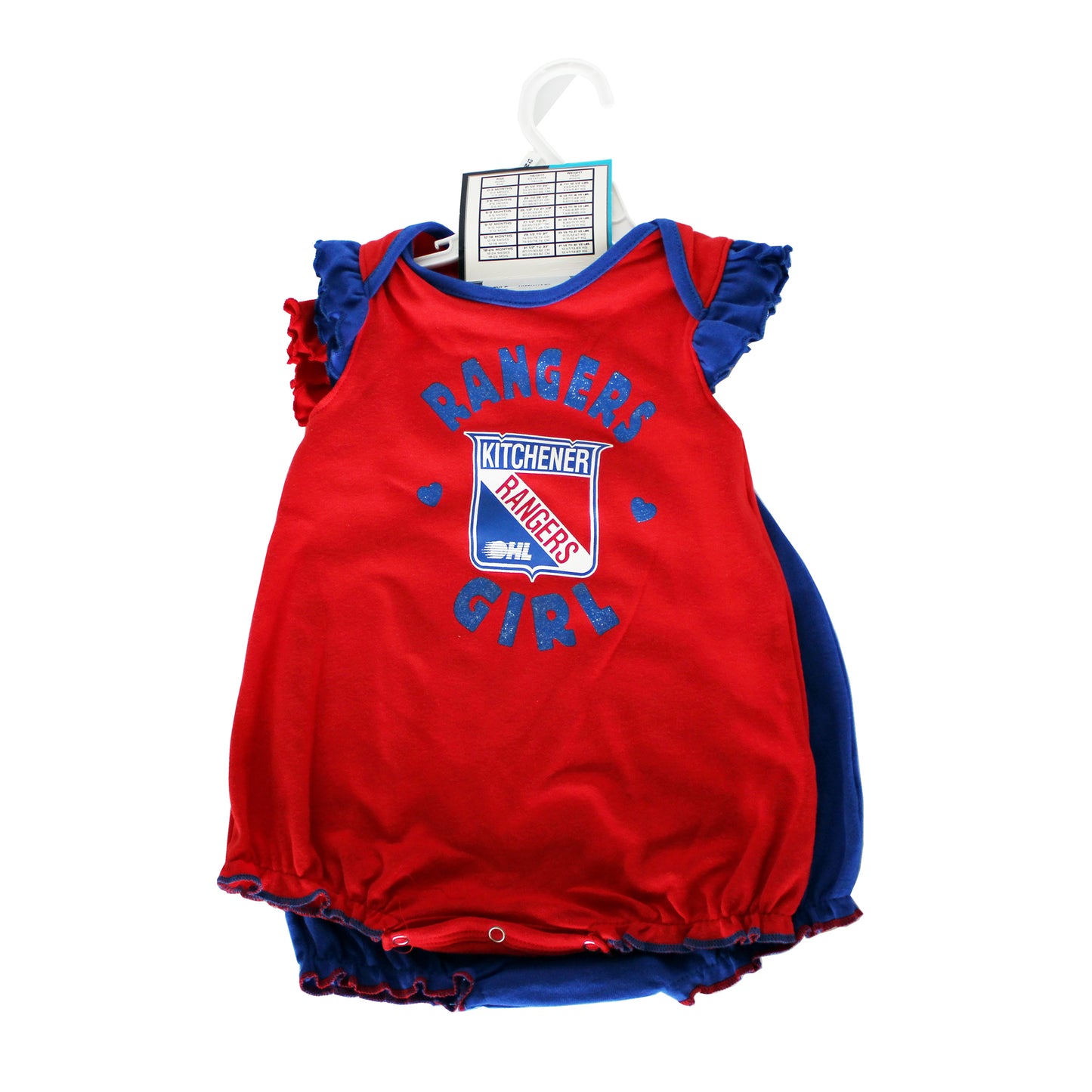 Infant Girls Onesies 2pack - Rangers Authentics