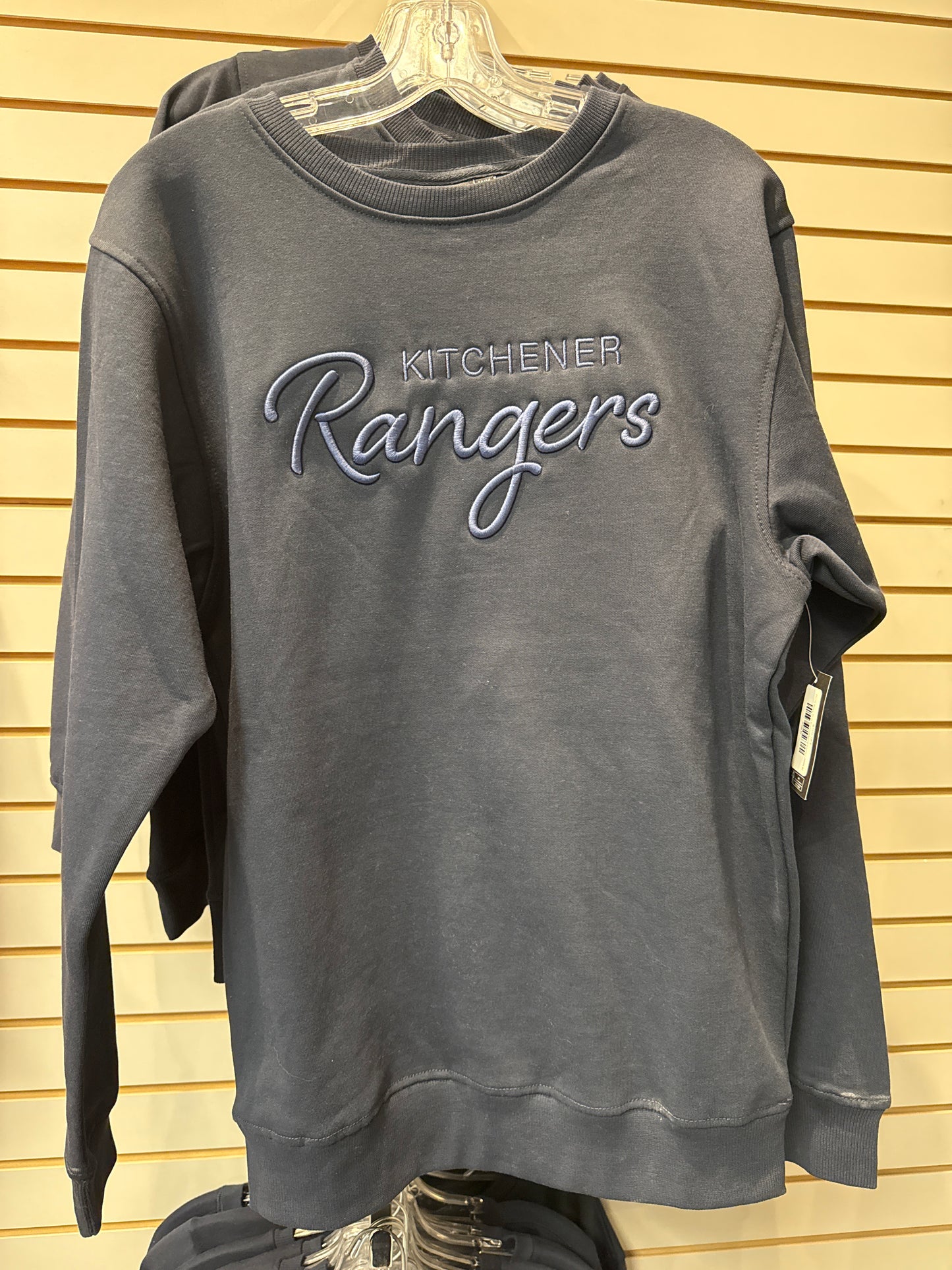 DGN Navy Puff Embroidered Crew - Rangers Authentics