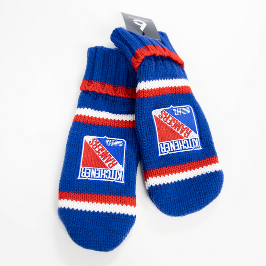 BCLUTCH Blue with White/Red Stripe Mittens