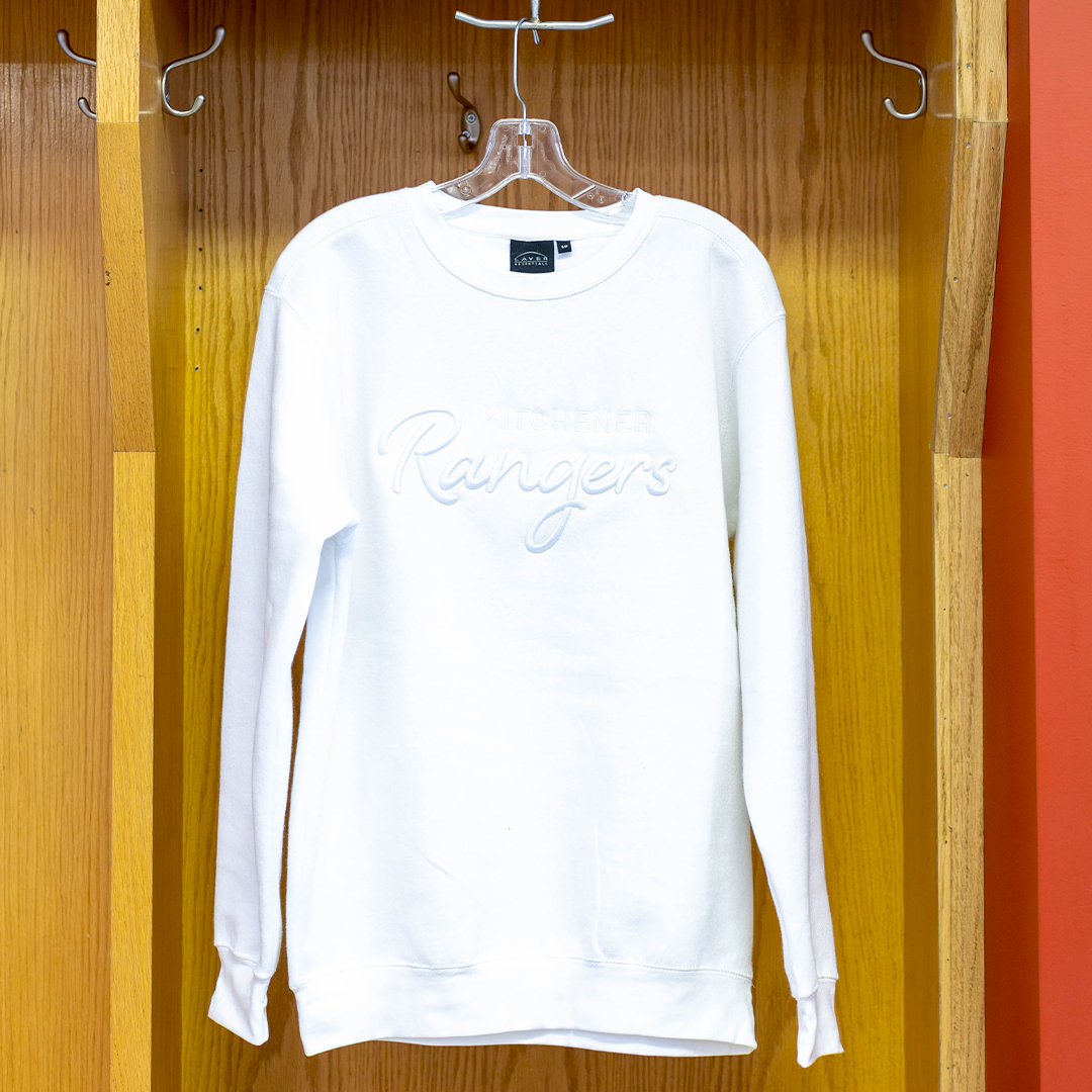 DGN Puff Embroidered White Crew