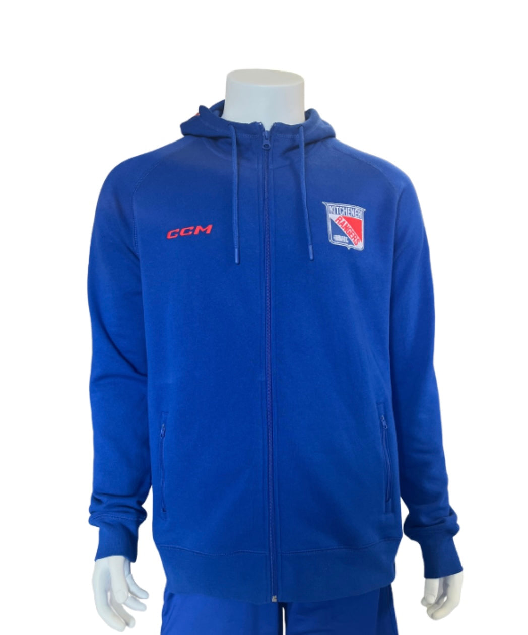 CCM Men's Full Zip Fleece Hoodie - Rangers Authentics