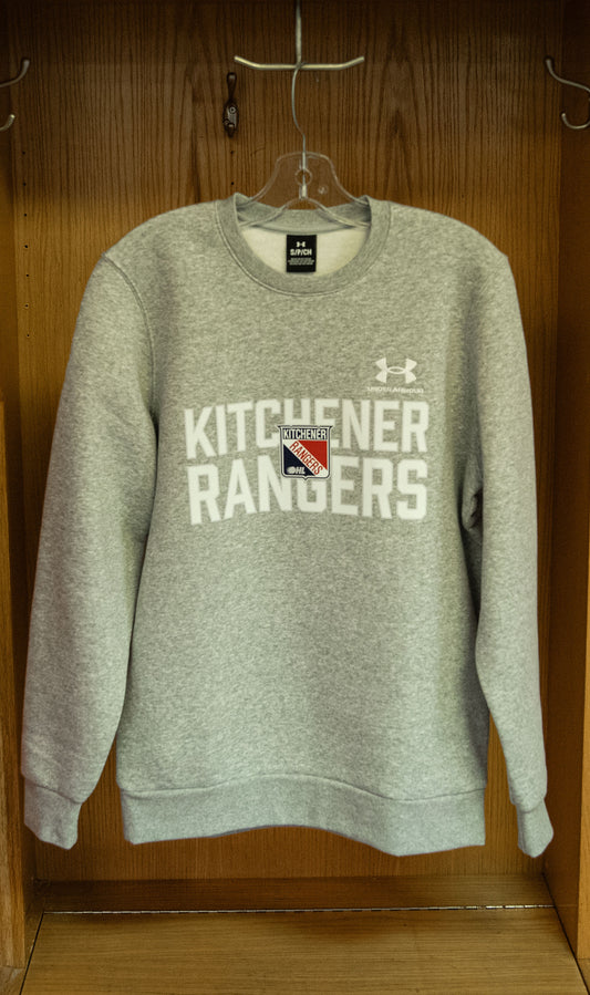 UA Men's Icon Fleece Crew Grey - Rangers Authentics