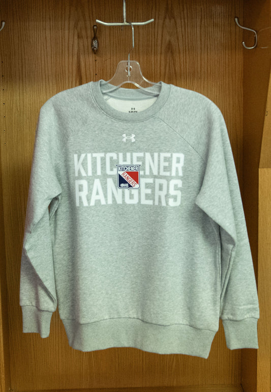 UA Women's Rival Fleece Crew Grey - Rangers Authentics