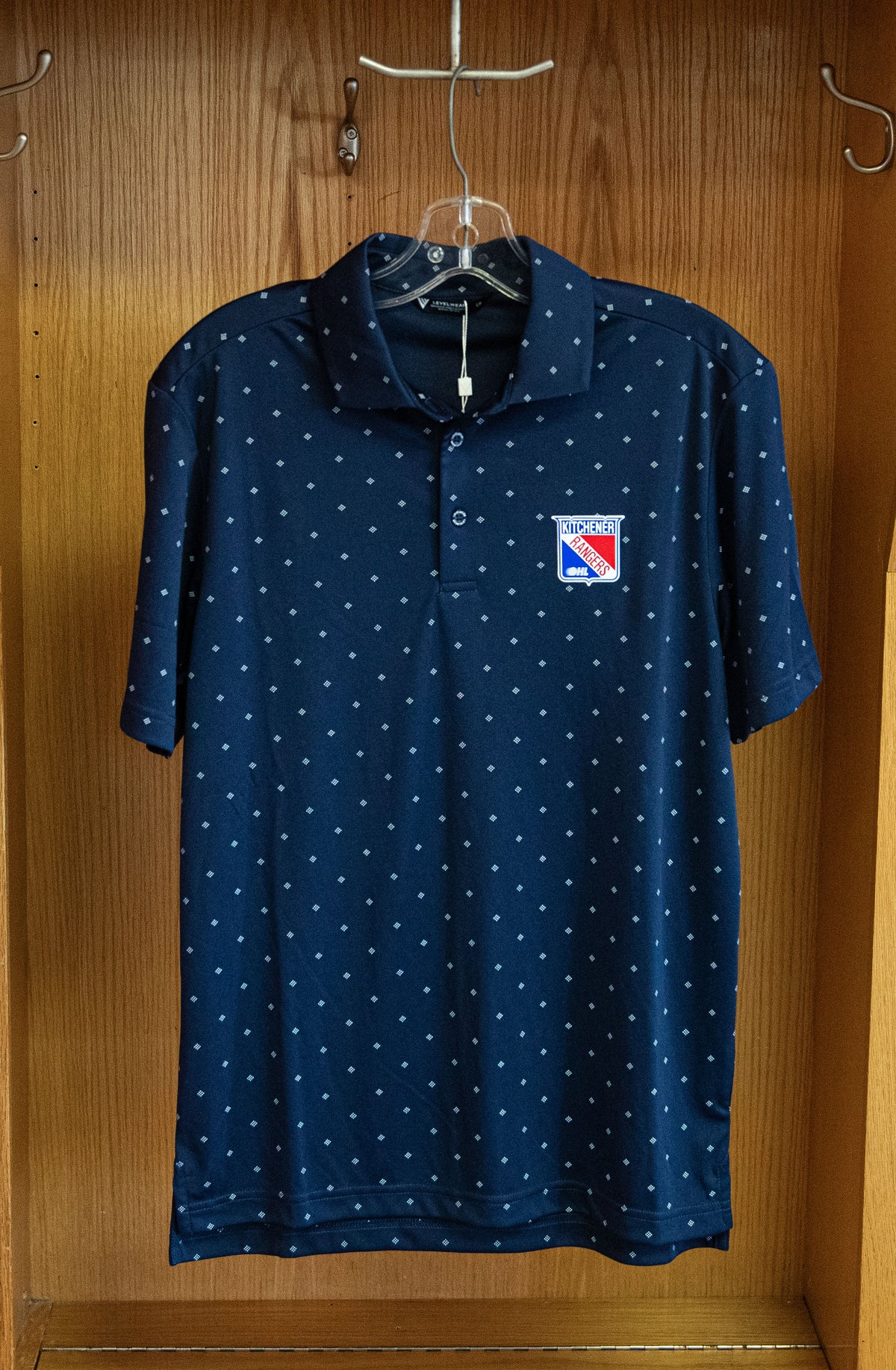 LW Men's Inlay Navy Polo - Rangers Authentics