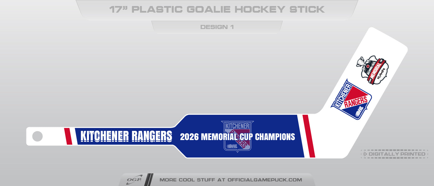 2026 Memorial Cup Championship Goalie Mini Stick - Rangers Authentics