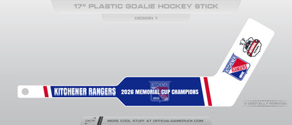 2026 Memorial Cup Championship Goalie Mini Stick - Rangers Authentics