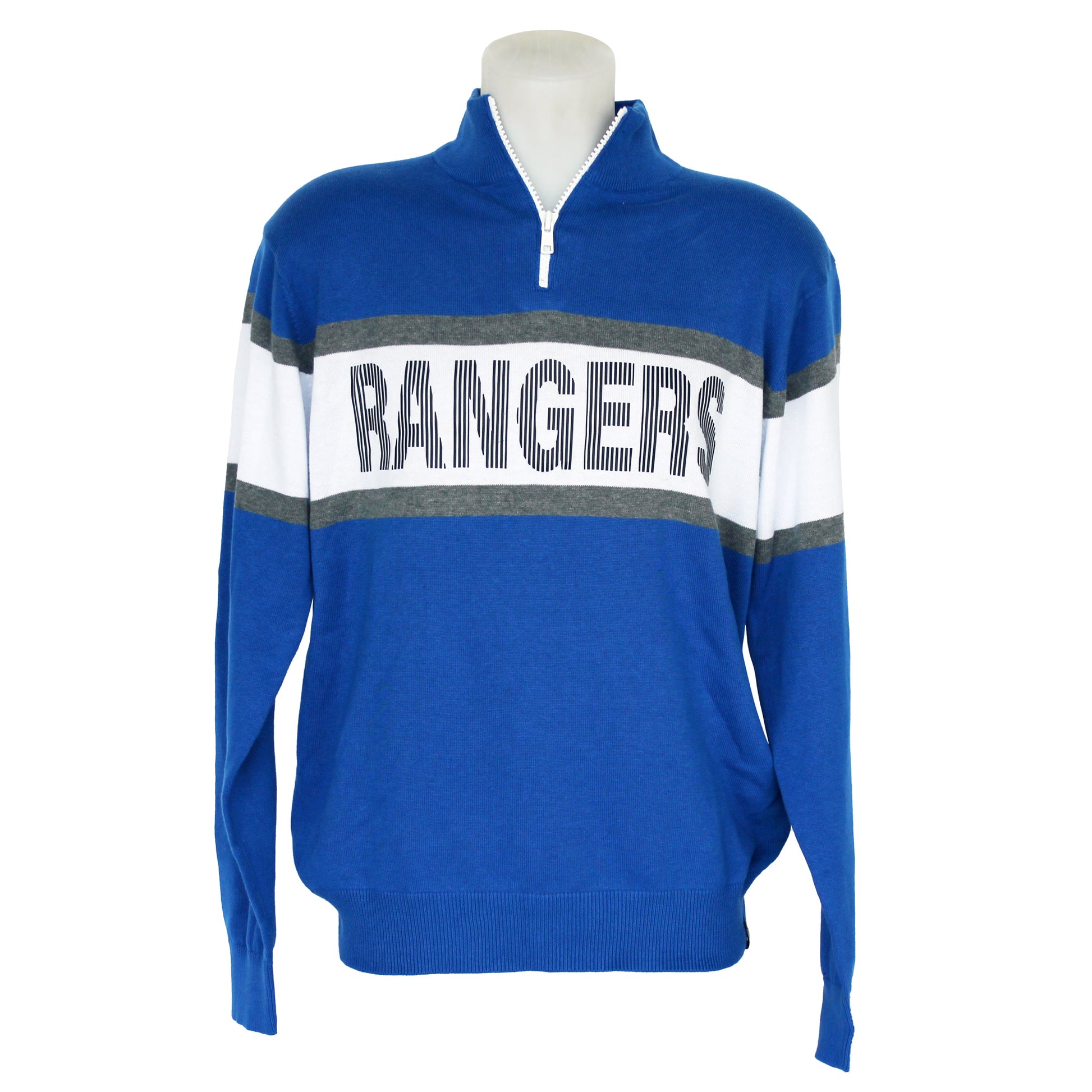 Men's Bruzer Moto 1/4 Zip Sweater - Rangers Authentics