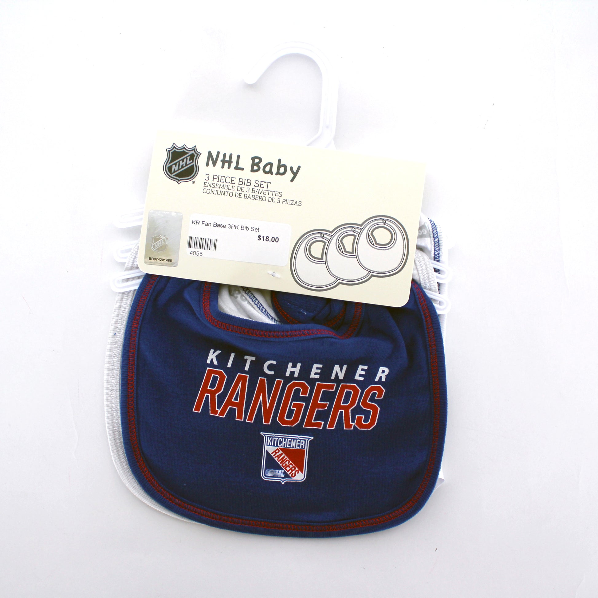 Infant 3-Pack Bib Set - Rangers Authentics