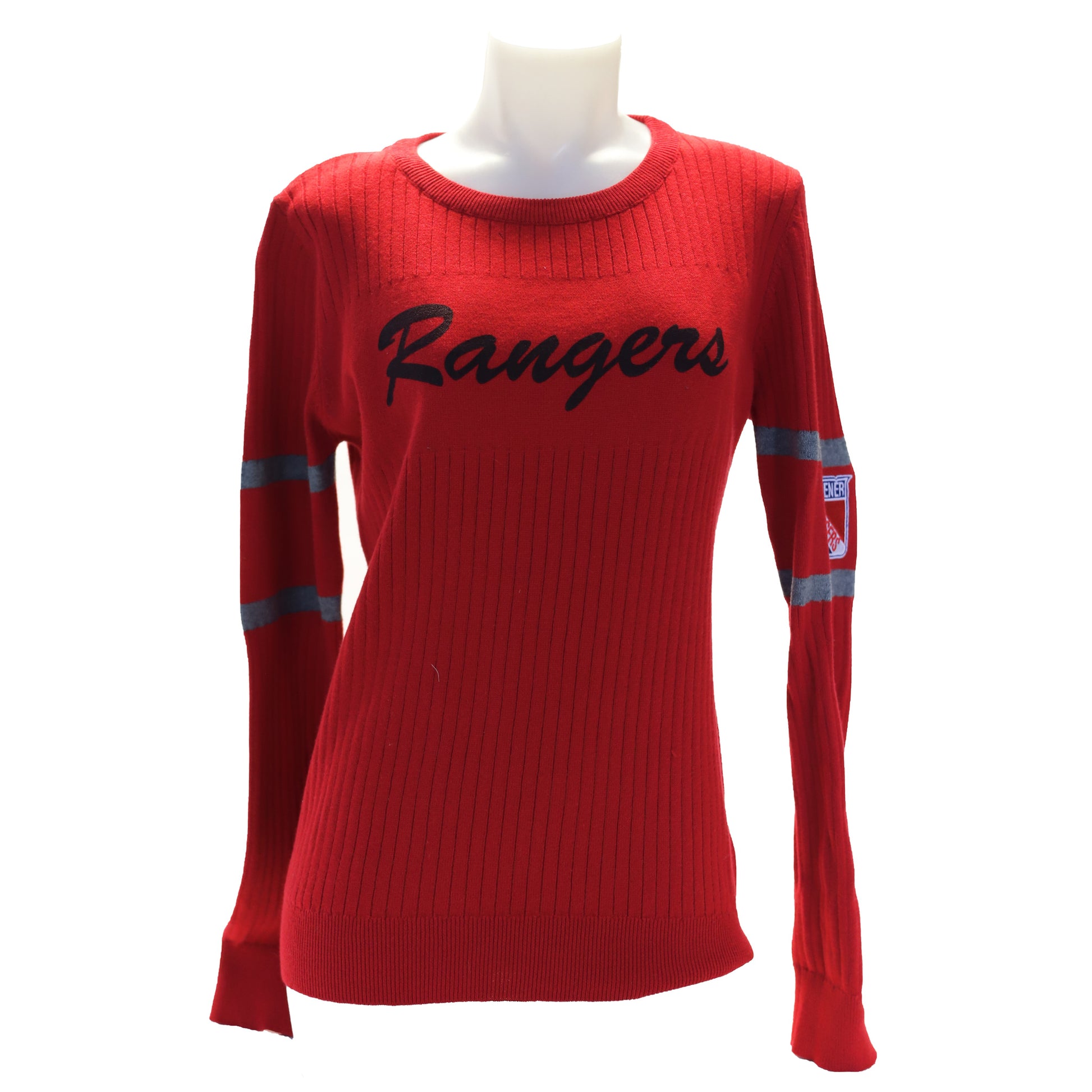 Women's Bruzer Ribbed Crossbar Sweater - Rangers Authentics