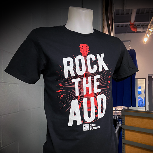 "Rock the Aud" '23 Playoff T-shirt - Rangers Authentics
